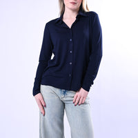 B LOVE - CAMICIA OLIVIA IN JERSEY ELASTICIZZATO ART.12065/BL - BLU