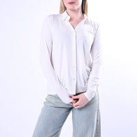 B LOVE - CAMICIA OLIVIA IN JERSEY ELASTICIZZATO ART.12065/P - PANNA