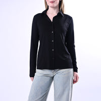 B LOVE - CAMICIA OLIVIA IN JERSEY ELASTICIZZATO ART.12065/N - NERO