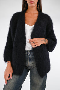 B LOVE - CARDIGAN OVER KID MOHAIR ART. HH24209 - NERO