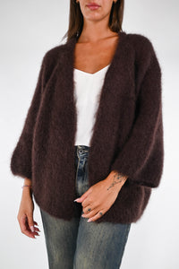B LOVE - CARDIGAN OVER KID MOHAIR ART. HH24209 - MORO