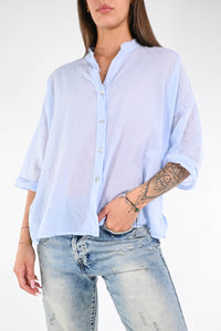 HAVEONE - CAMICIA COREANA CON NODO ART.CFL-N100 - CELESTE
