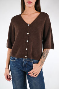 B LOVE - CARDIGAN BABY ALPACA OVER ART.AP2395 - MORO