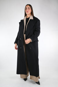 GOLD - CAPPOTTO OVER DOPPIOPETTO ART.88087/4610 - NERO