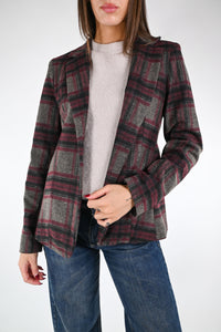 HAVEONE - GIACCA SLIM FLANELLA ART.JMI-P104 - CHECK MORO/BORDEAUX