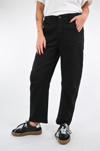 RECUPERO - PANTALONE BAGGY BULL DENIM ART.202502 - NERO