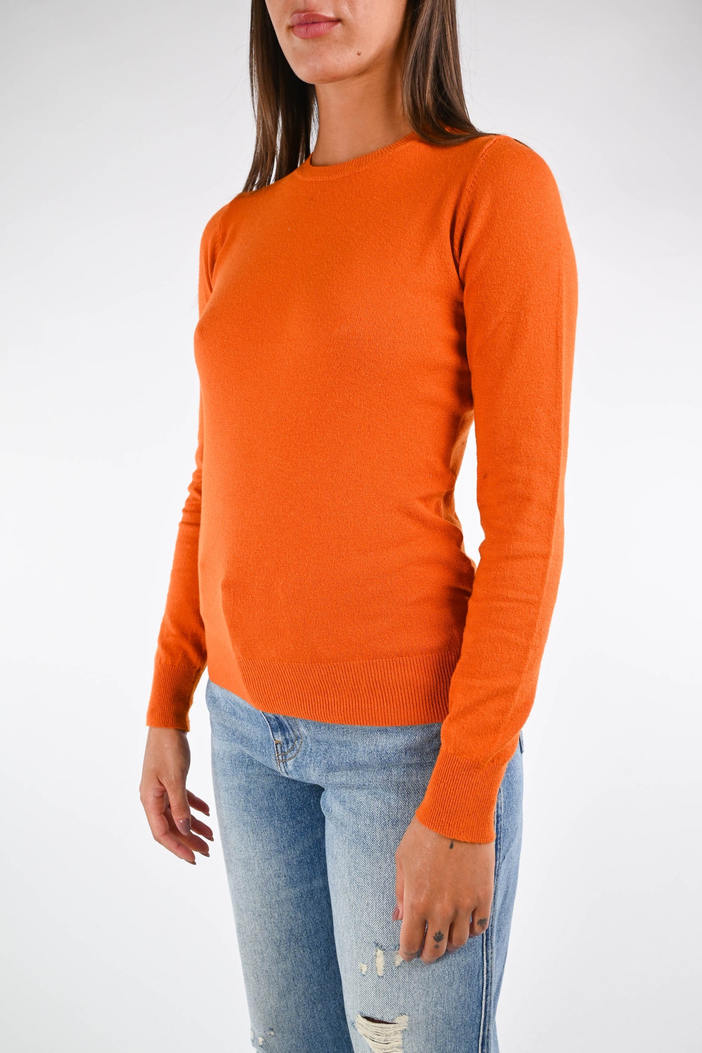 VICOLO MAGLIA GIROCOLLO ELASTICIZZATA ZUCCA – Bros'