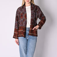 WU'SIDE - KIMONO CORTO FANTASIA PAISLEY ART.26520/M - MORO