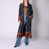 WU'SIDE - KIMONO LUNGO FANTASIA ETNICA ART.265257/B - BLU