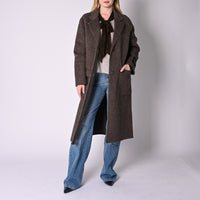WU'SIDE - CAPPOTTO SPINATO DOUBLE FACE PURA LANA ART.26710/M - MORO