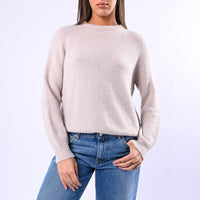 B LOVE - MAGLIA BABY ALPACA MANICA LUNGA ART.SOFT/1013 - SABBIA