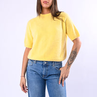 B LOVE - MAGLIA BABY ALPACA MANICA CORTA ART.SOFT/1012 - GIALLO