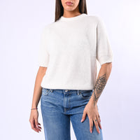 B LOVE - MAGLIA BABY ALPACA MANICA CORTA ART.SOFT/1012 - BURRO