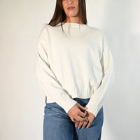 B LOVE - MAGLIA A SCATOLA IN VISCOSA ART.5084/P - PANNA