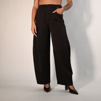 SOUVENIR - PANTALONE MODELLO GAIA IN POLIVISCOSA ART.M40F1189/M - MORO