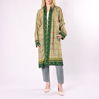 WU'SIDE - KIMONO MEDIO FANTASIA FLOREALE IN VISCOSA ART.26558/V - VERDE