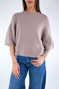 B LOVE - MAGLIA ALPACA OVER ART.COCCOLA/1038 - TAUPE