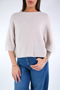 B LOVE - MAGLIA ALPACA OVER ART.COCCOLA/1038 - BEIGE