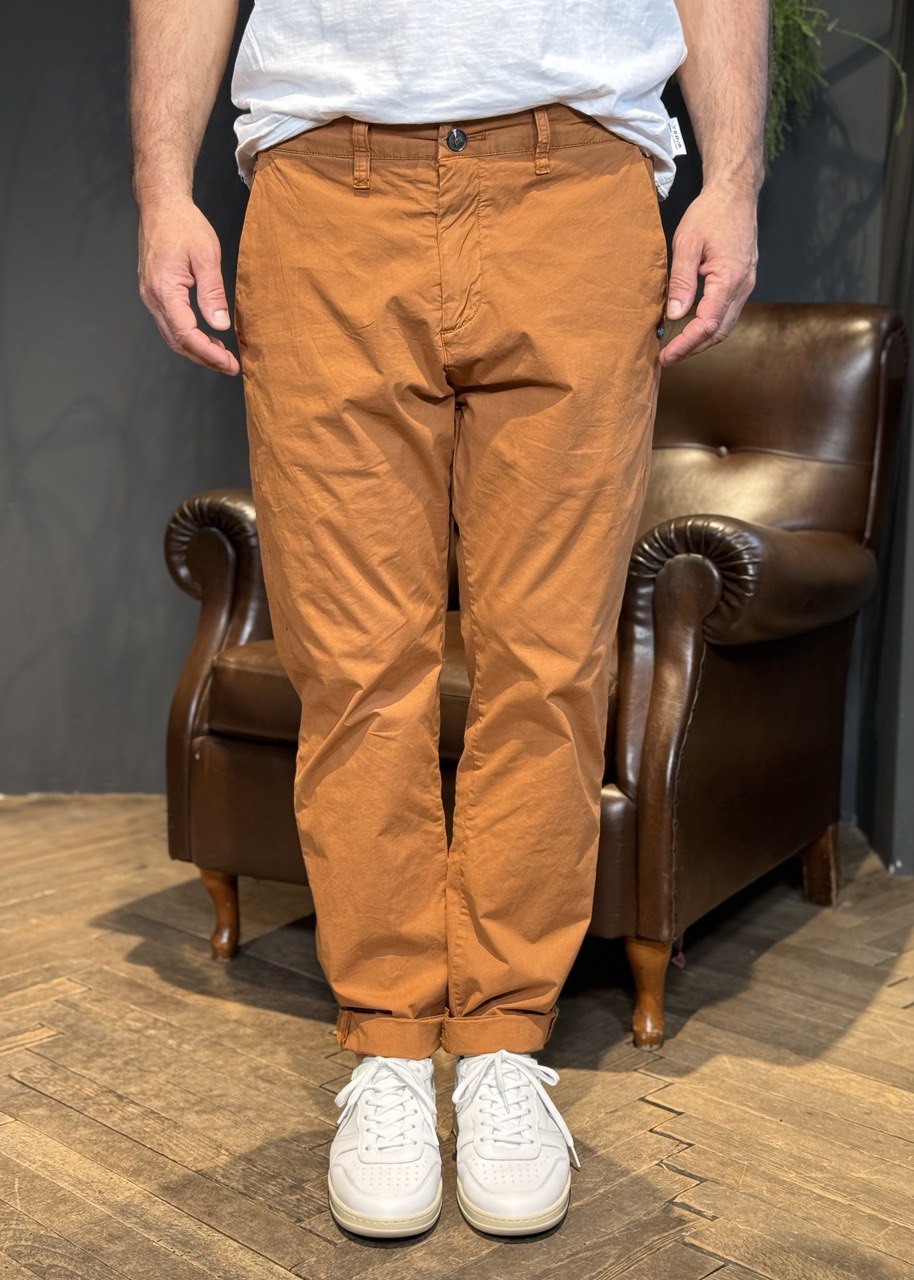 PANTALONE BAGGY IN TELA VELA COLOR COCCIO