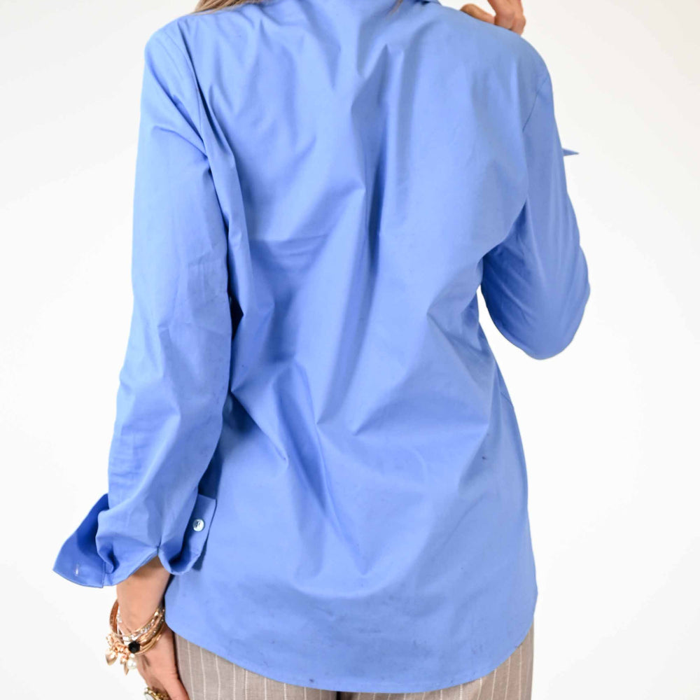 
                  
                    CAMICIA IN POPELINE DI COTONE AZZURRO OXFORD
                  
                