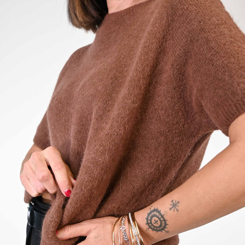 
                  
                    PULL MEZZA MANICA IN ALPACA COLOR BRUCIATO
                  
                