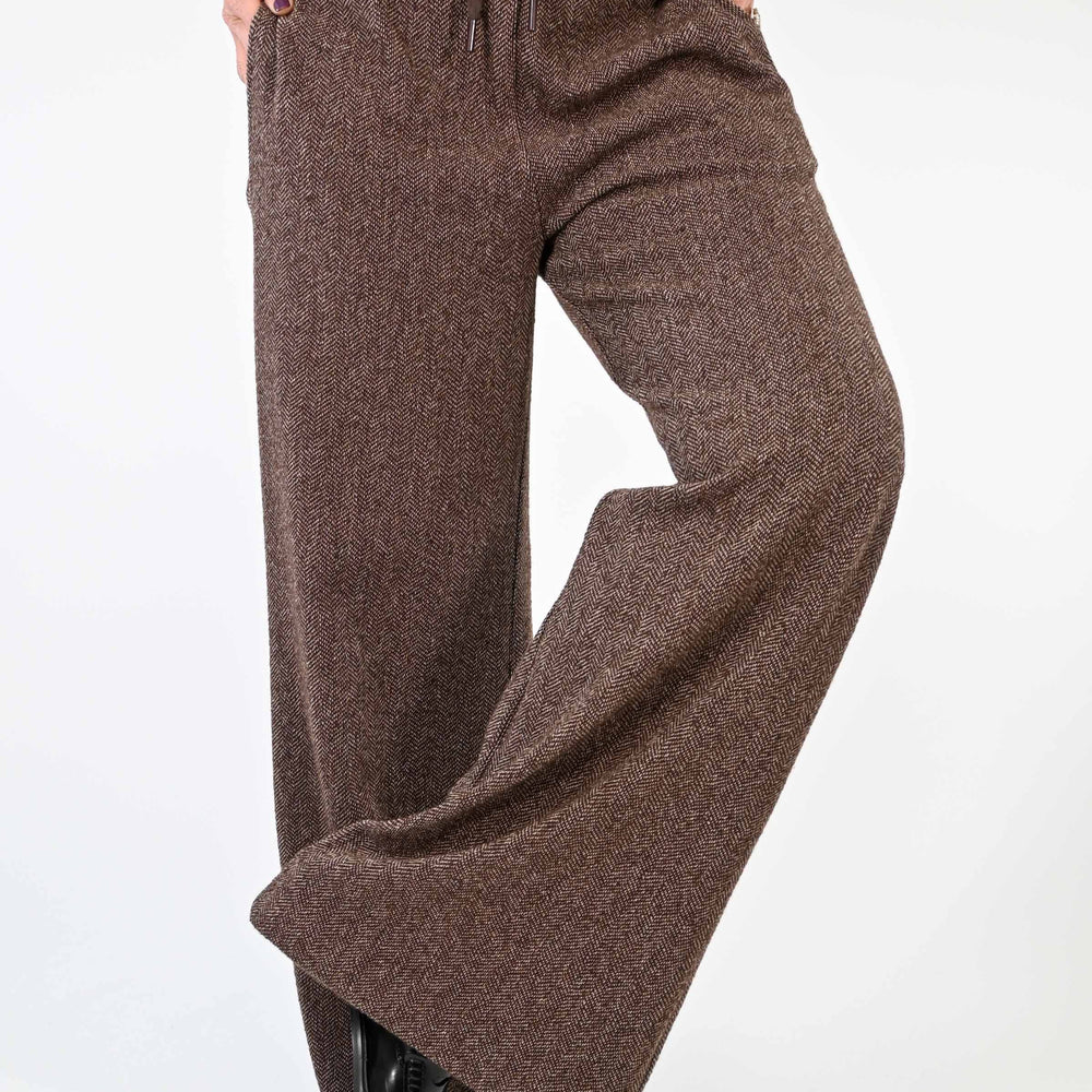 
                  
                    PANTALONE PALAZZO IN TWEED COLOR MORO
                  
                