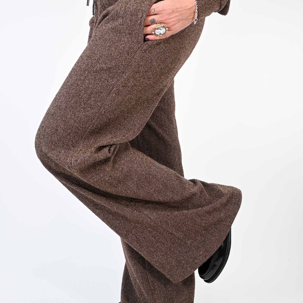 
                  
                    PANTALONE PALAZZO IN TWEED COLOR MORO
                  
                