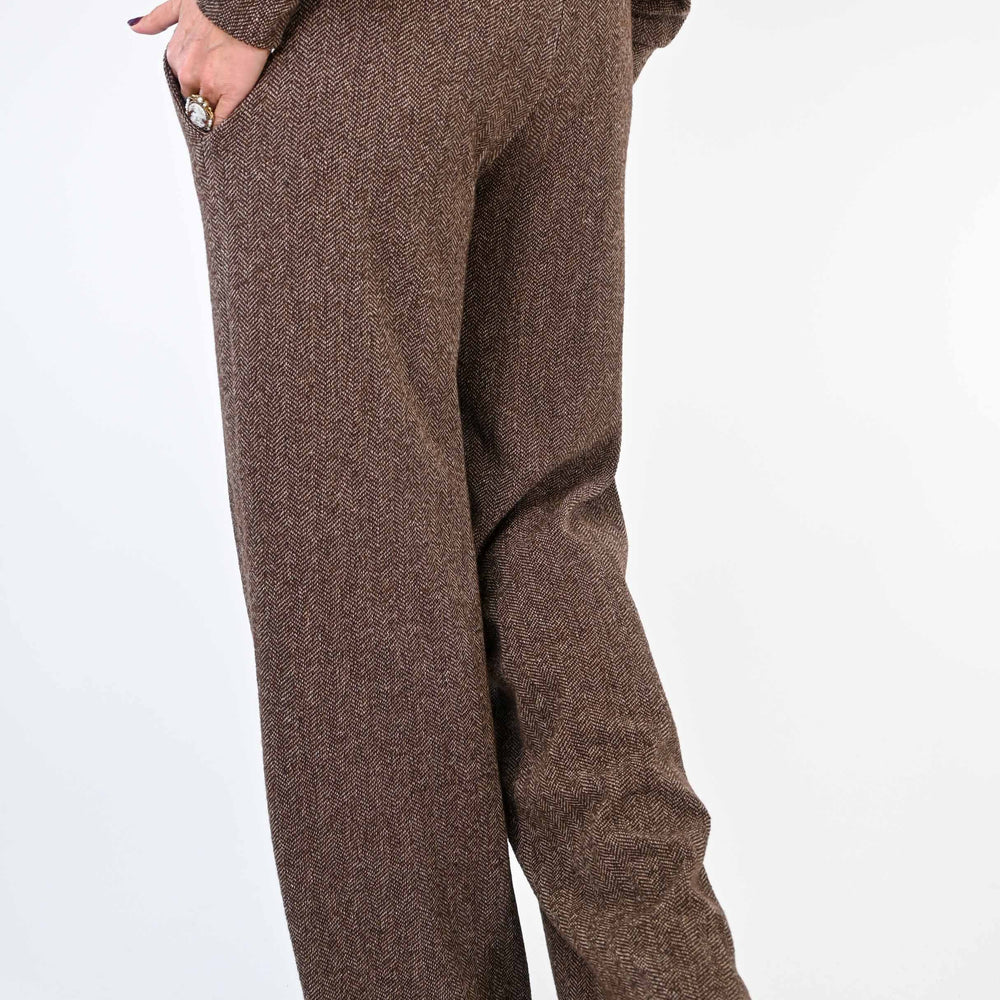 
                  
                    PANTALONE PALAZZO IN TWEED COLOR MORO
                  
                