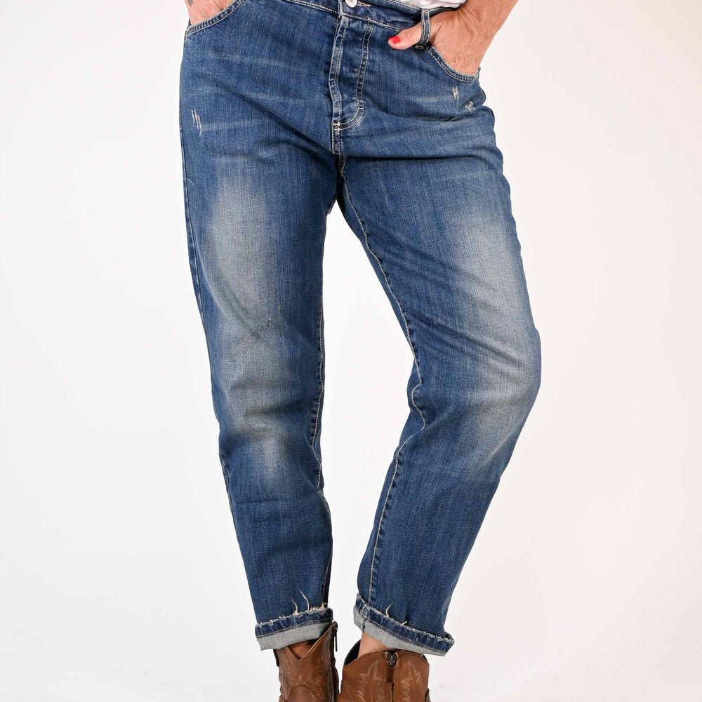 JEANS CAROL BOYFRIEND LAVAGGIO AL Tè ELASTICIZZATO