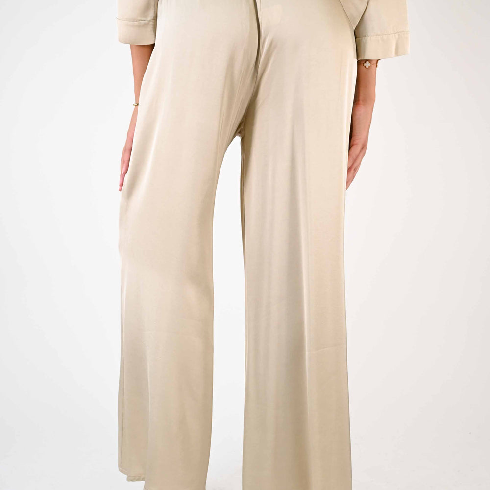 
                      
                        PANTALONE FLUIDO A PALAZZO IN VISCOSA COLOR BEIGE
                      
                    