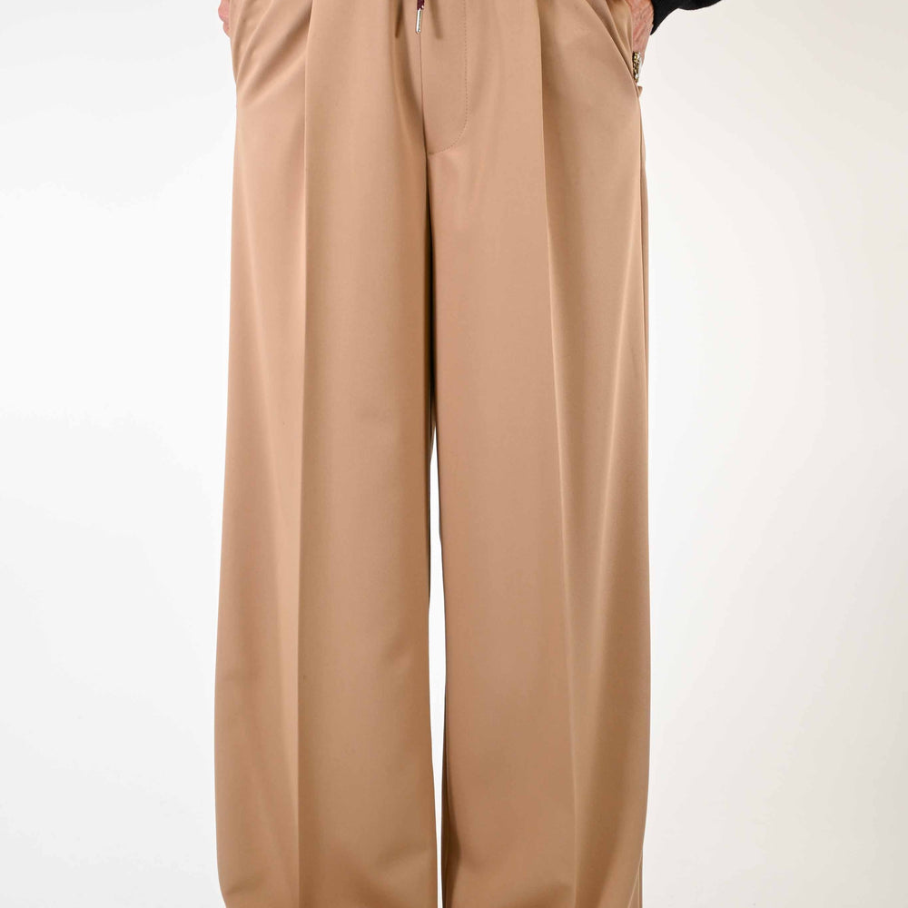 PANTALONE PALAZZO CON COULISSE COLOR CAMMELLO