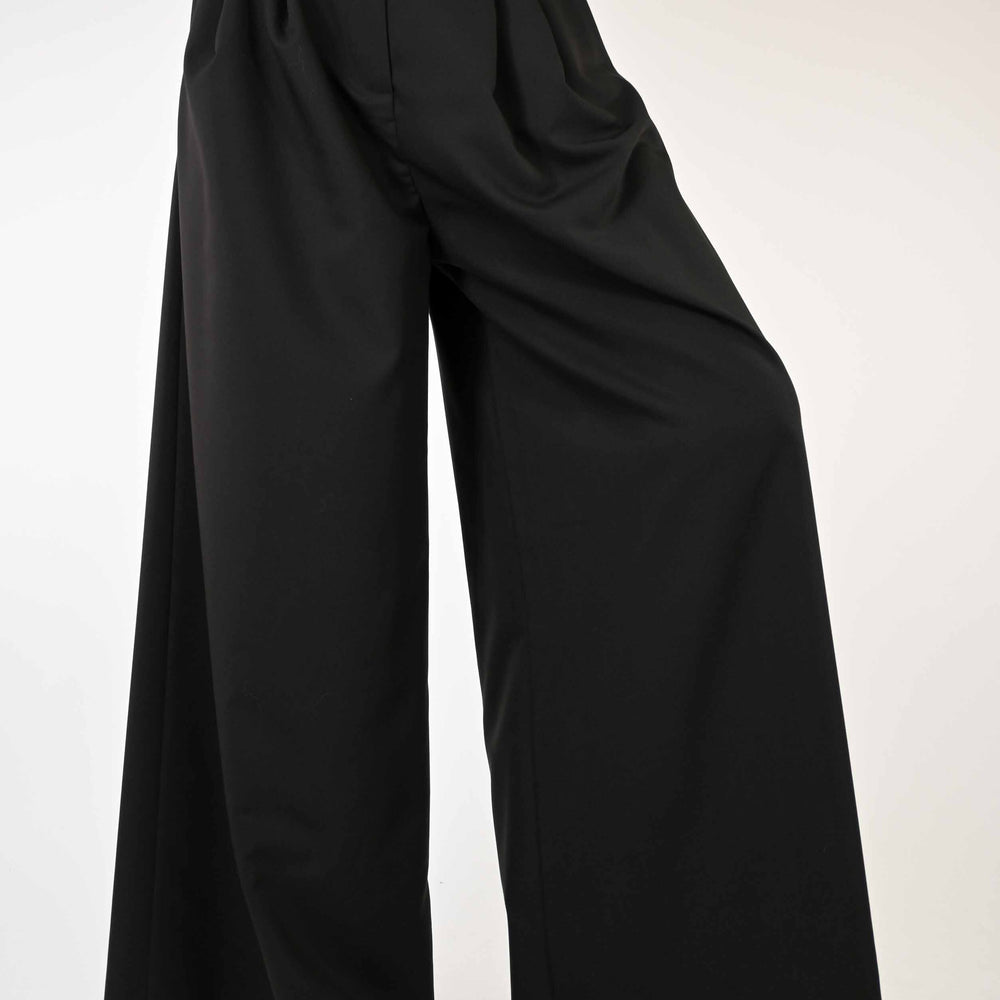 PANTALONE PALAZZO OVER CON PENCE COLOR NERO