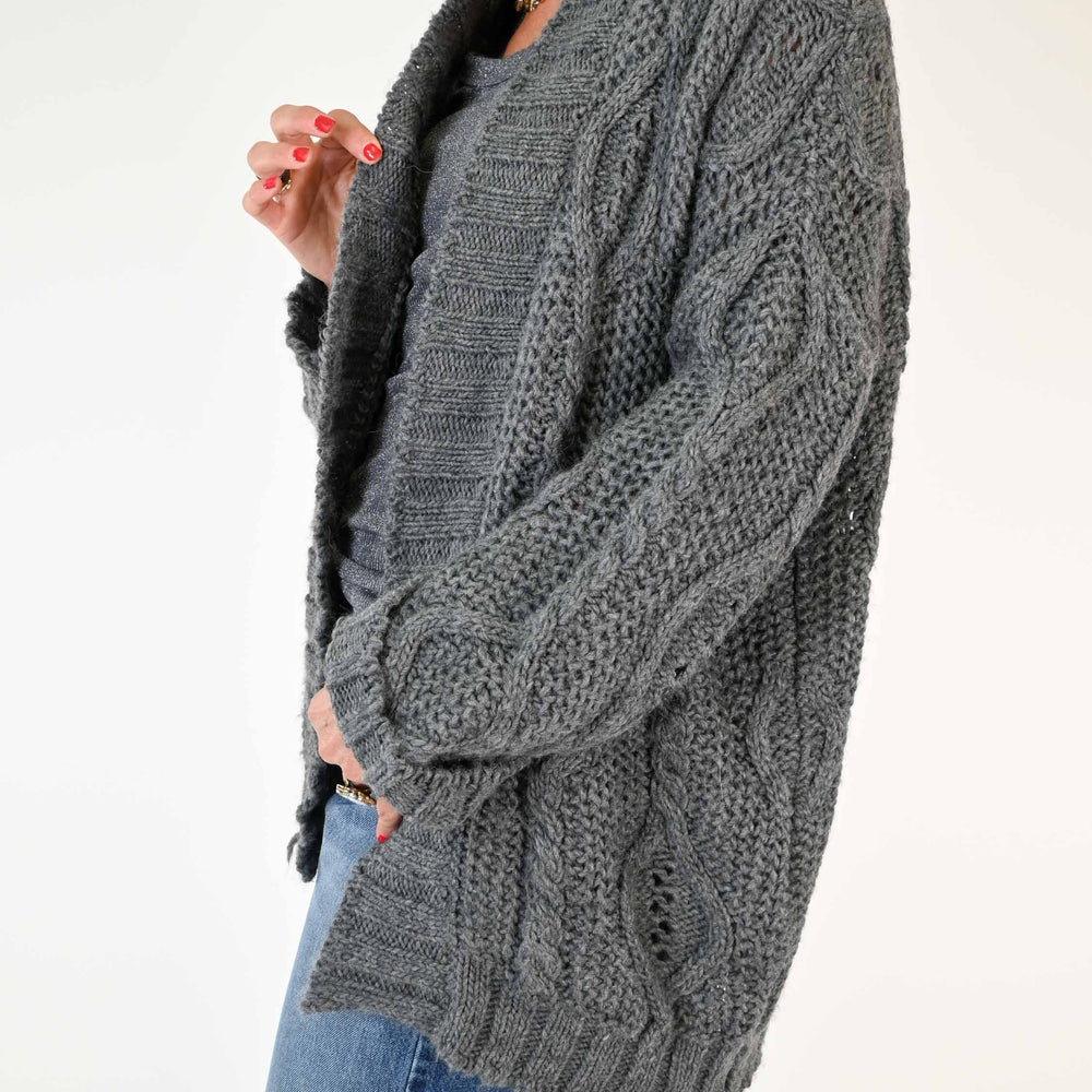 
                      
                        CARDIGAN NORVEGESE A TRECCE COLOR GRIGIO
                      
                    