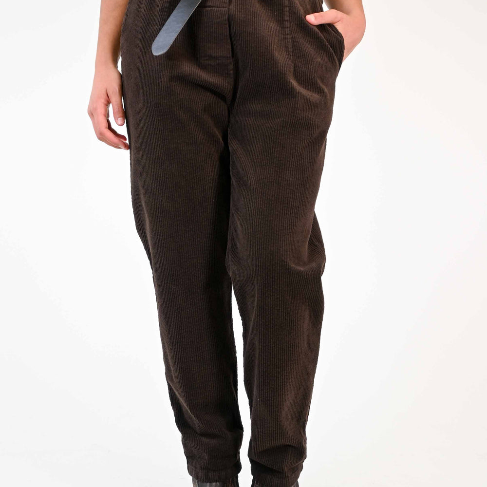 PANTALONE BAGGY IN VELLUTO A COSTE MORO