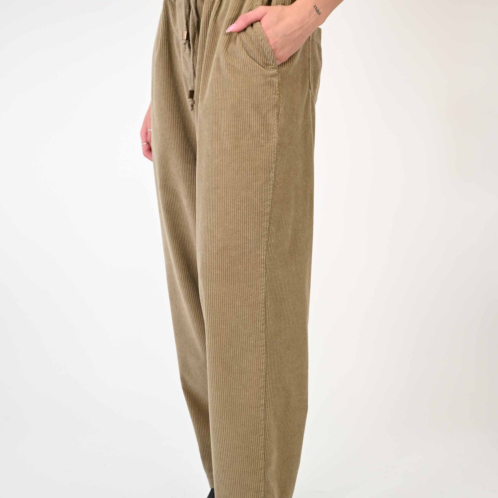 
                  
                    PANTALONE BAGGY CON COULISSE IN VELLUTO BEIGE
                  
                