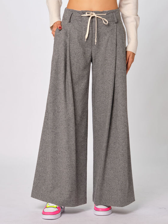 Pantalone palazzo in lana Souvenir grigio