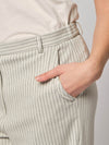 Pantalone gessato Vicolo in punto milano grigio chiaro