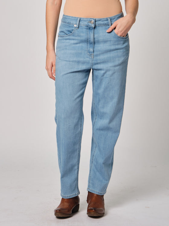 Jeans baggy Haveone in denim morbido chiaro