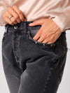 Jeans grigio Souvenir con borchie sulle tasche