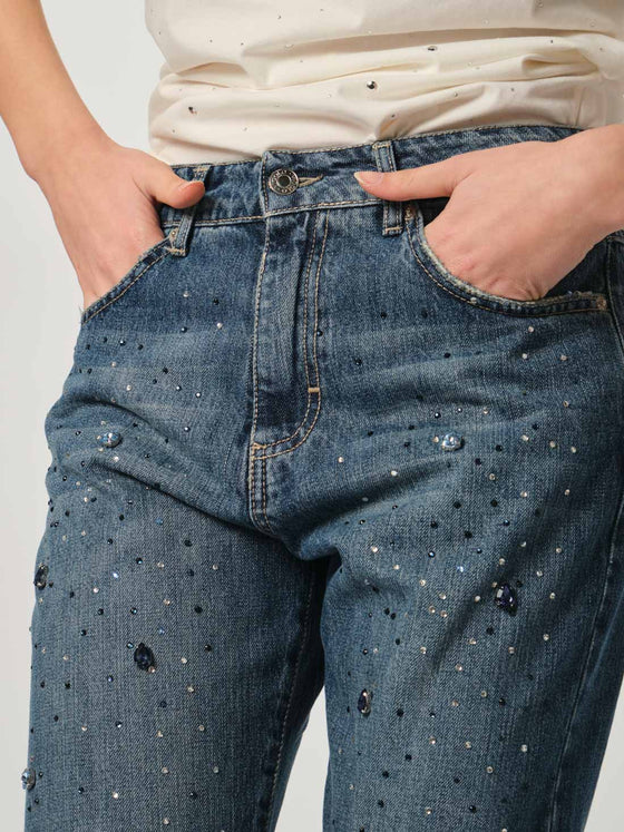 Jeans con strass Vicolo relaxed fit