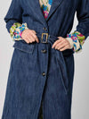 Trench Wu-Side in denim scuro