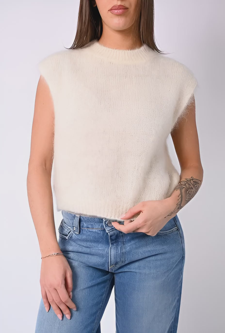 B LOVE - GILET MODELLO CHANEL IN KID MOHAIR ART.28023 - PHARD